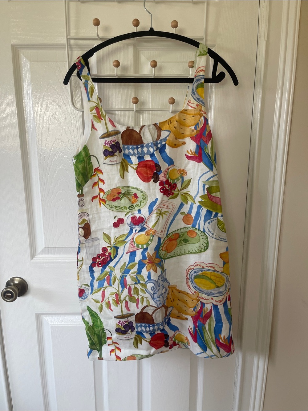 Multicolor Fruit Printed Summer Mini Dress -